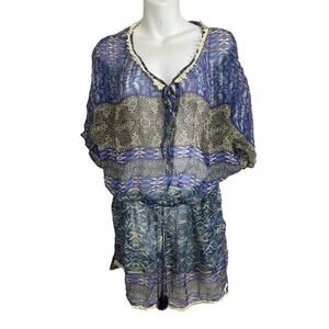 Gypsy‎ 05 Sand Silk Coverall Tunic – Size S – Drawstring Waist & Pockets